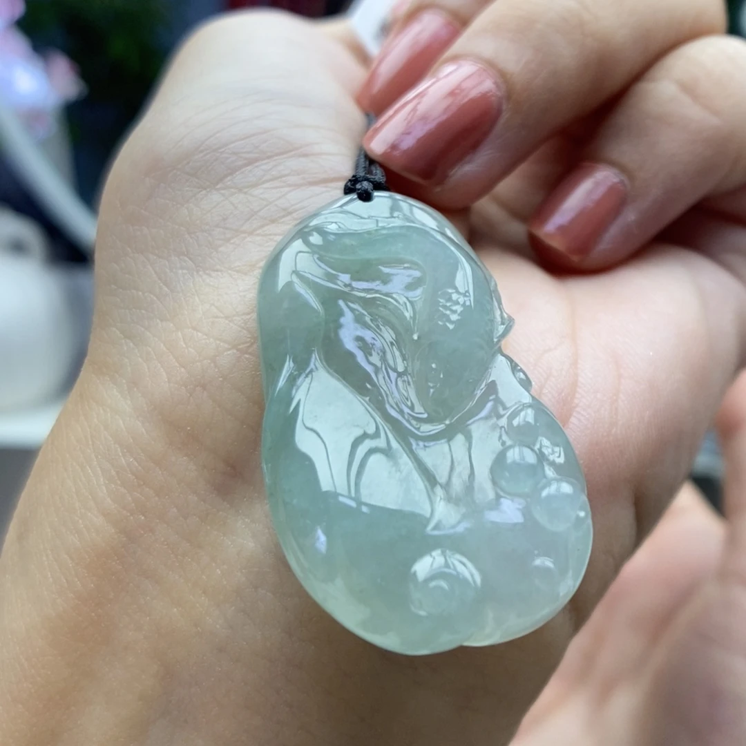 翡翠未镶嵌颈饰吊坠27