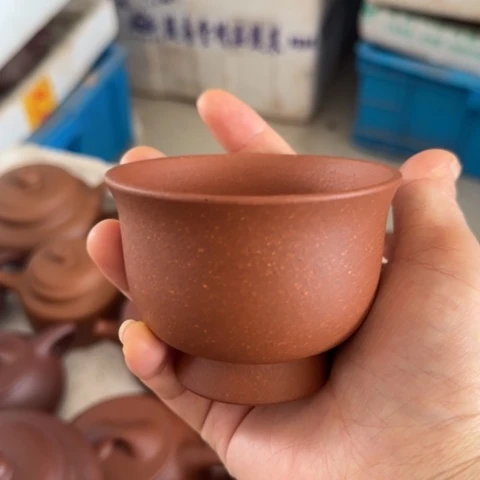 茶壶紫砂用****3红降坡泥主人杯