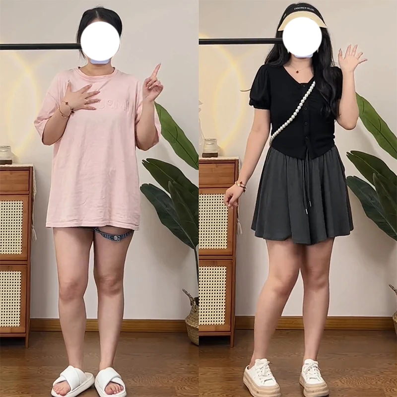 大码胖mm女装梨形身材休闲裤子2025新款高腰阔腿裤裙胖MM显瘦短裤