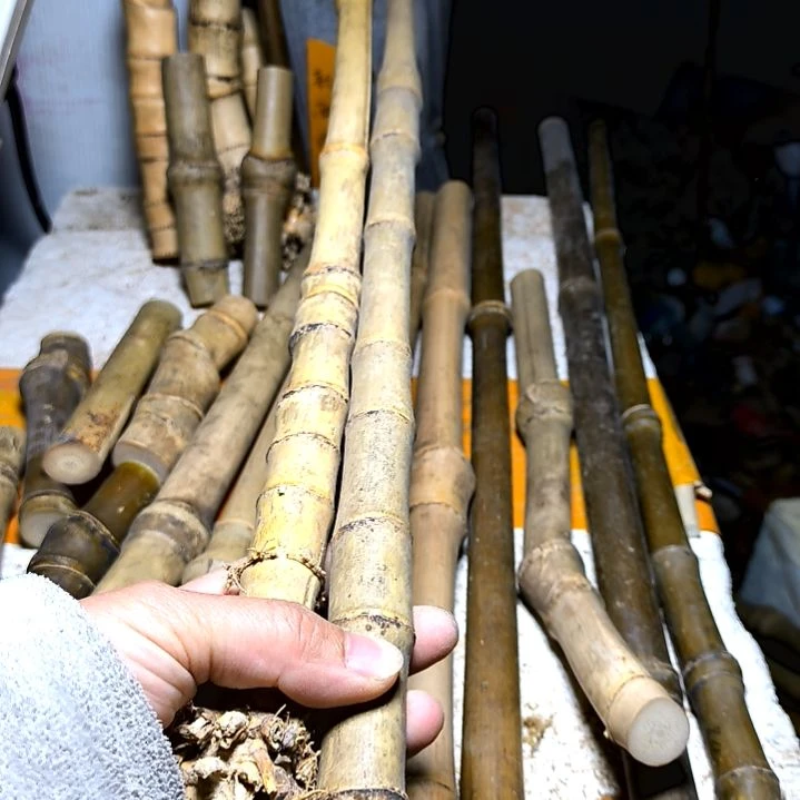 中**起实心玉竹毛料手持