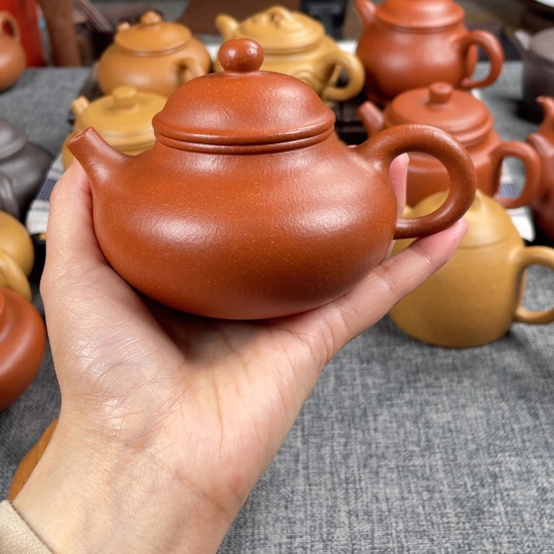 紫砂茶壶40目红降坡200容天全手