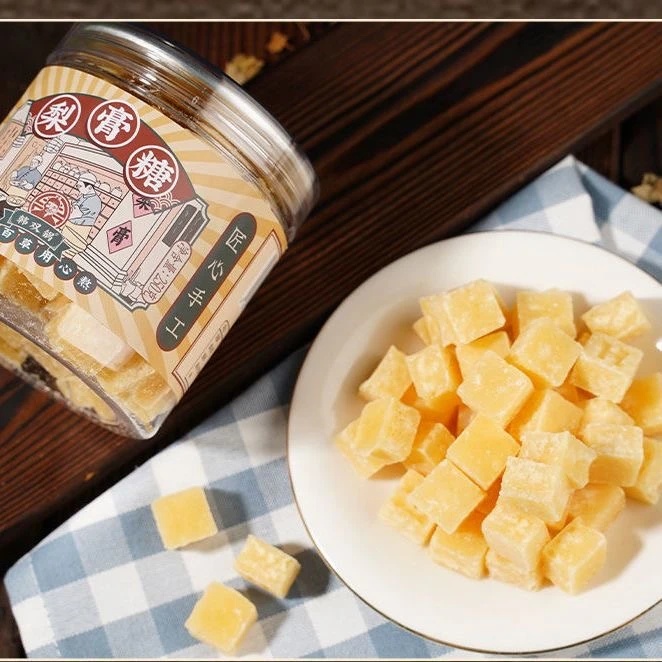 梨膏糖薄荷 罗汉果金银花 罐装 手工休闲糖果家中常备