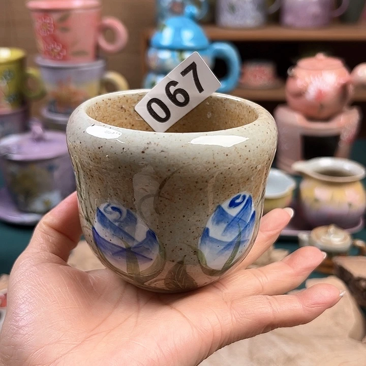 杯景德镇陶瓷手绘作品067微瑕