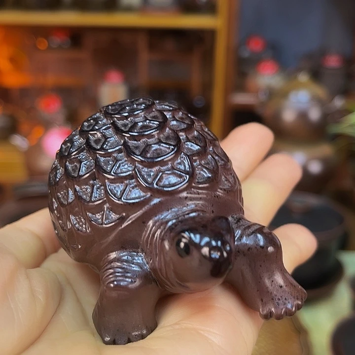 蛟龙精品柴烧金钱龟小茶宠