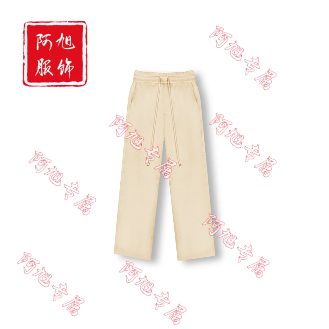 25s绵羊毛秋冬新款时尚百搭米色直筒休闲裤-936（93010）