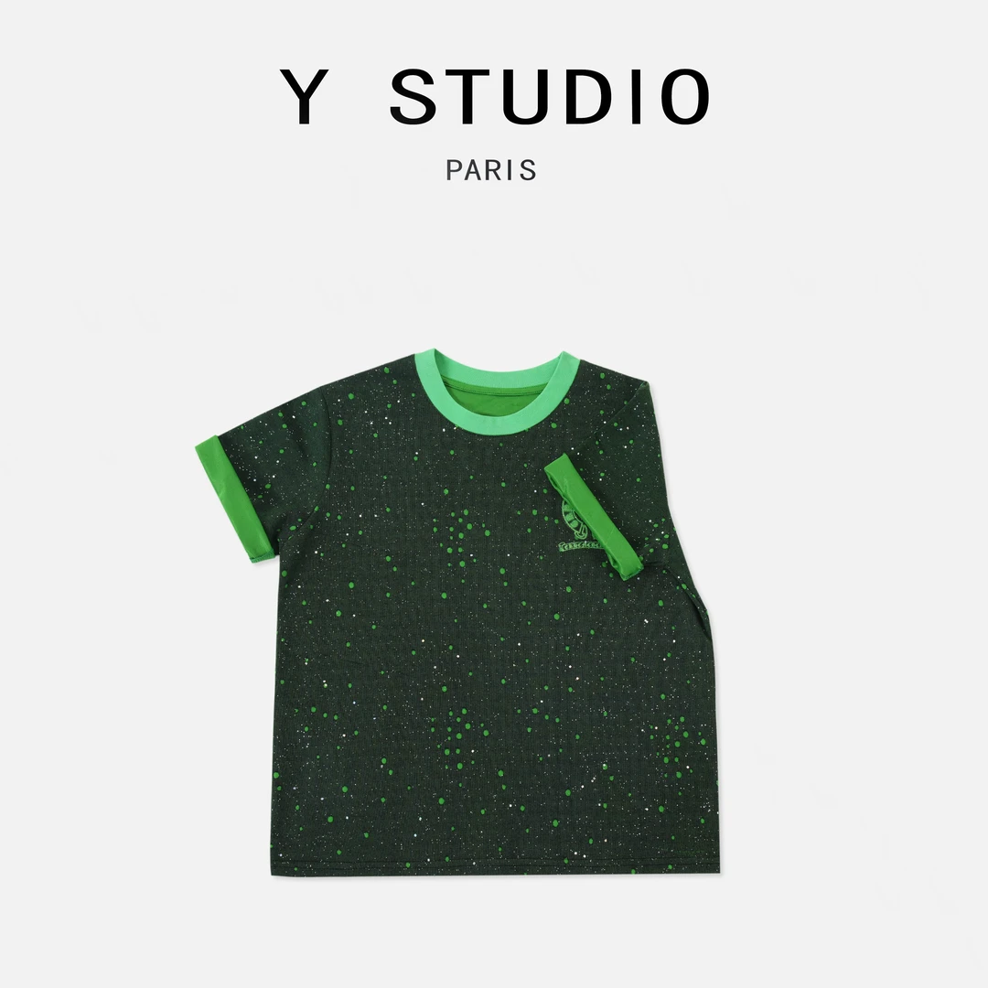 【大妮专属】（银河空间）2025春季设计重工高街百搭设计新款短袖T恤