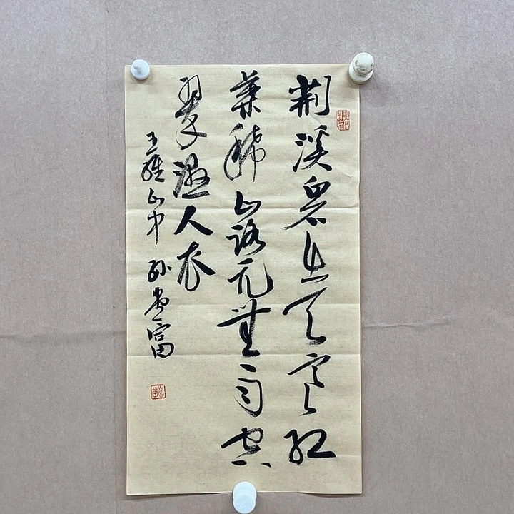 书法孙堂富45*23㎝山东临沂