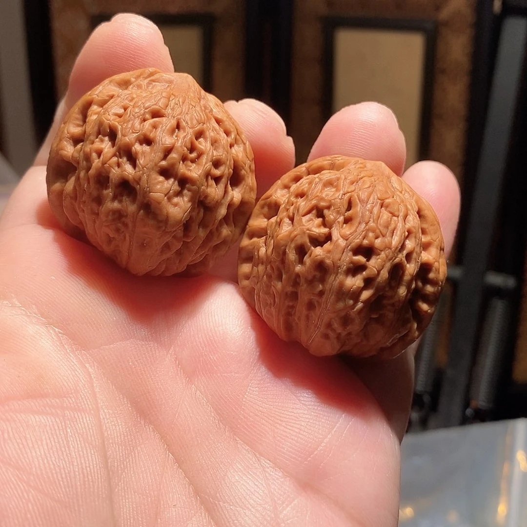 文玩核桃把件铁锤37全品