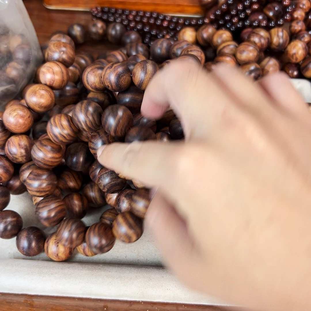 黄花梨/降香黄檀手串/手链20mm圆珠粗抛无聊无腊