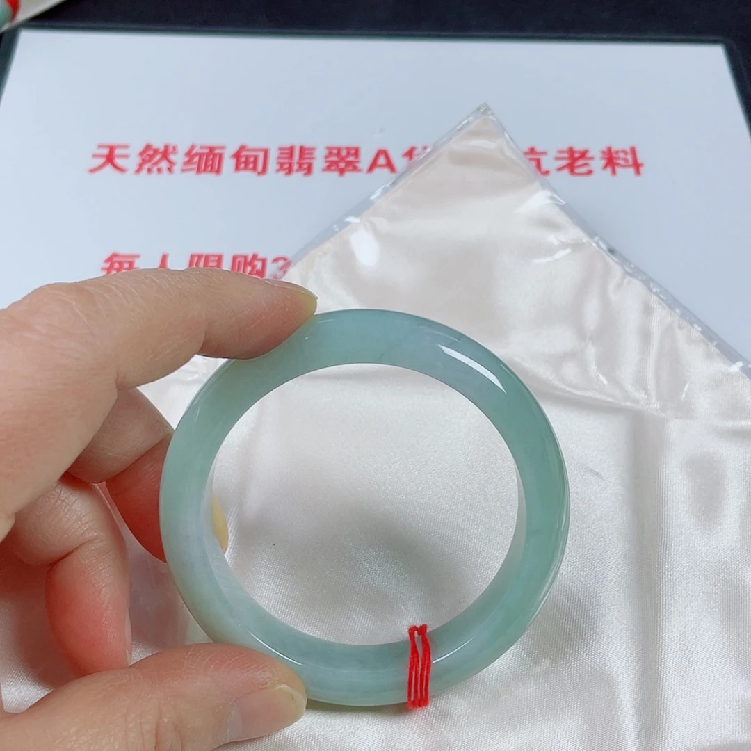 翡翠未镶嵌手镯天然翡翠手镯53.9