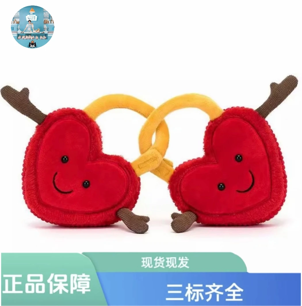 趣味瓦尔与蒂娜爱心锁毛绒玩具安抚玩偶情人节礼物