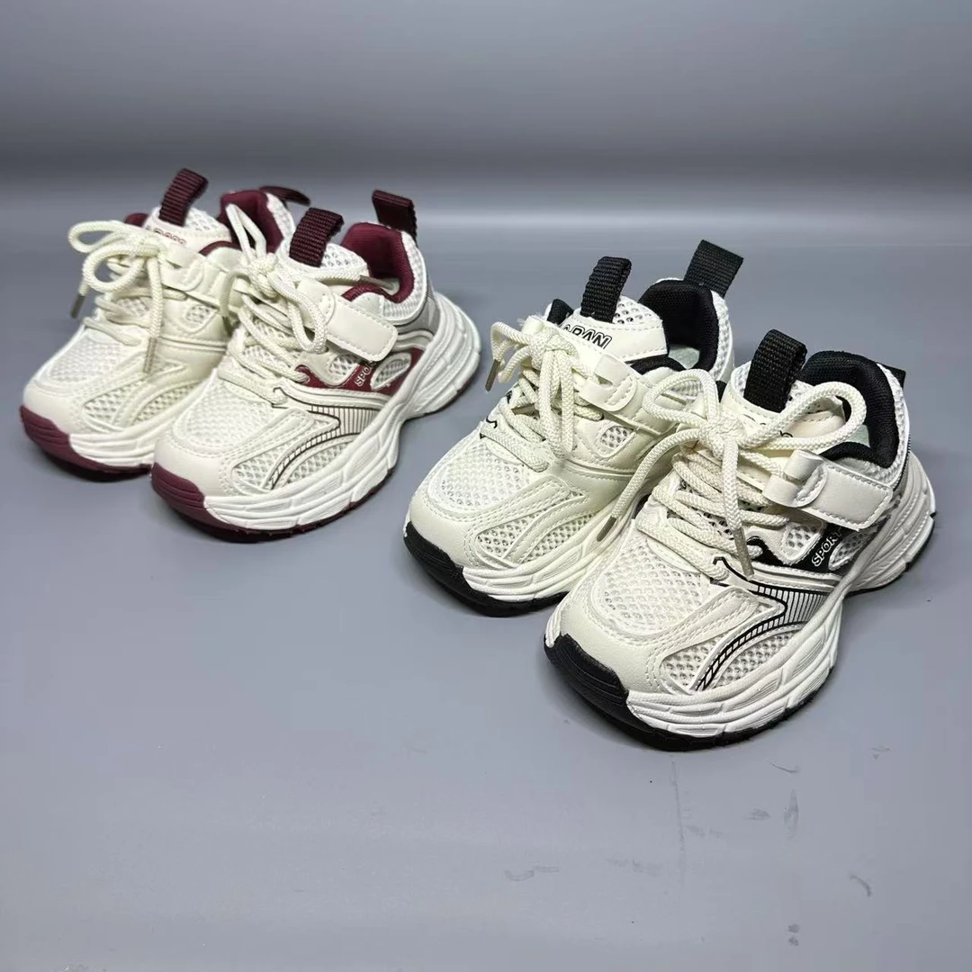 819儿童单透网魔术贴童鞋休闲鞋百搭时尚男童女童运动鞋27-37