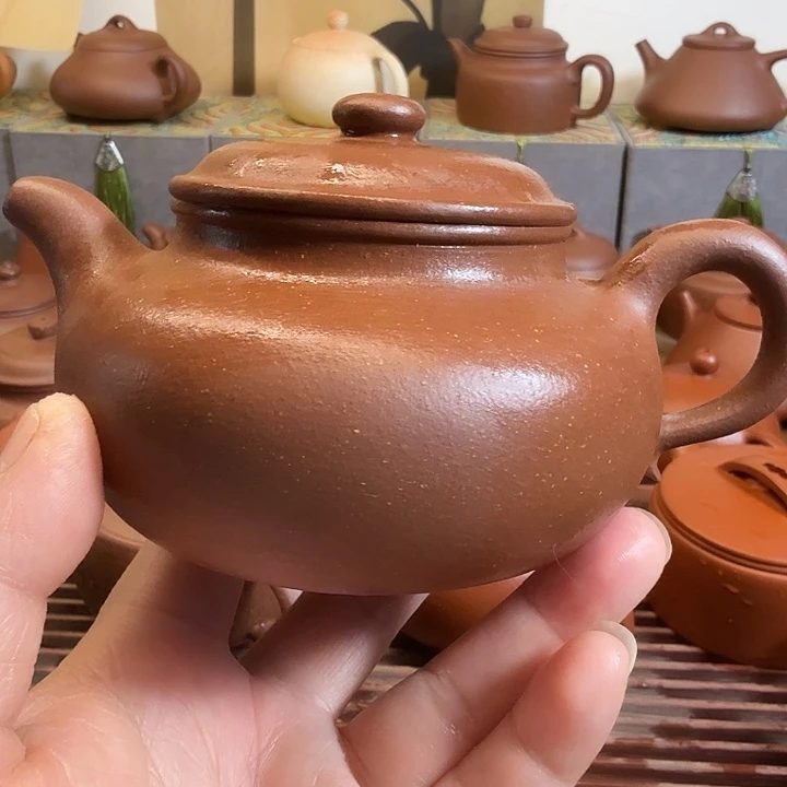 紫砂茶杯全手工仿古紫泥240cc左右