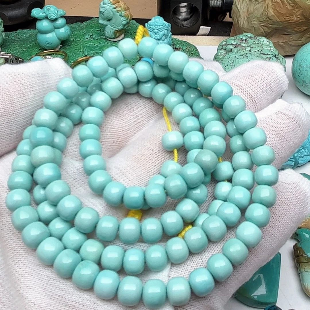 绿松石珠宝奇石未镶嵌亚***娃