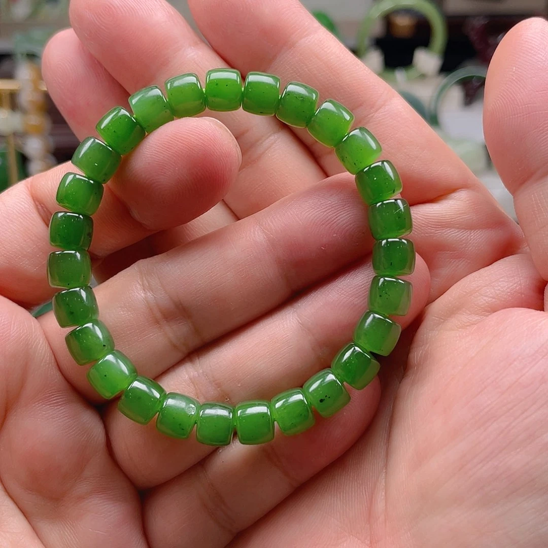 手链未镶嵌和田玉（碧玉）