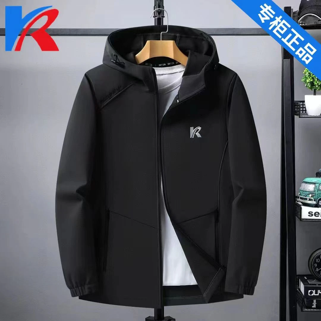 秋冬连帽加绒软壳外套-A988