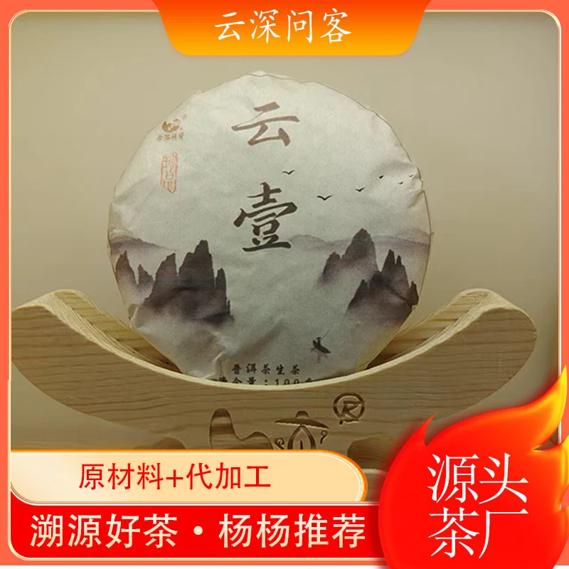 云深问客云（壹号）100克云南普洱茶生茶紧压茶饼