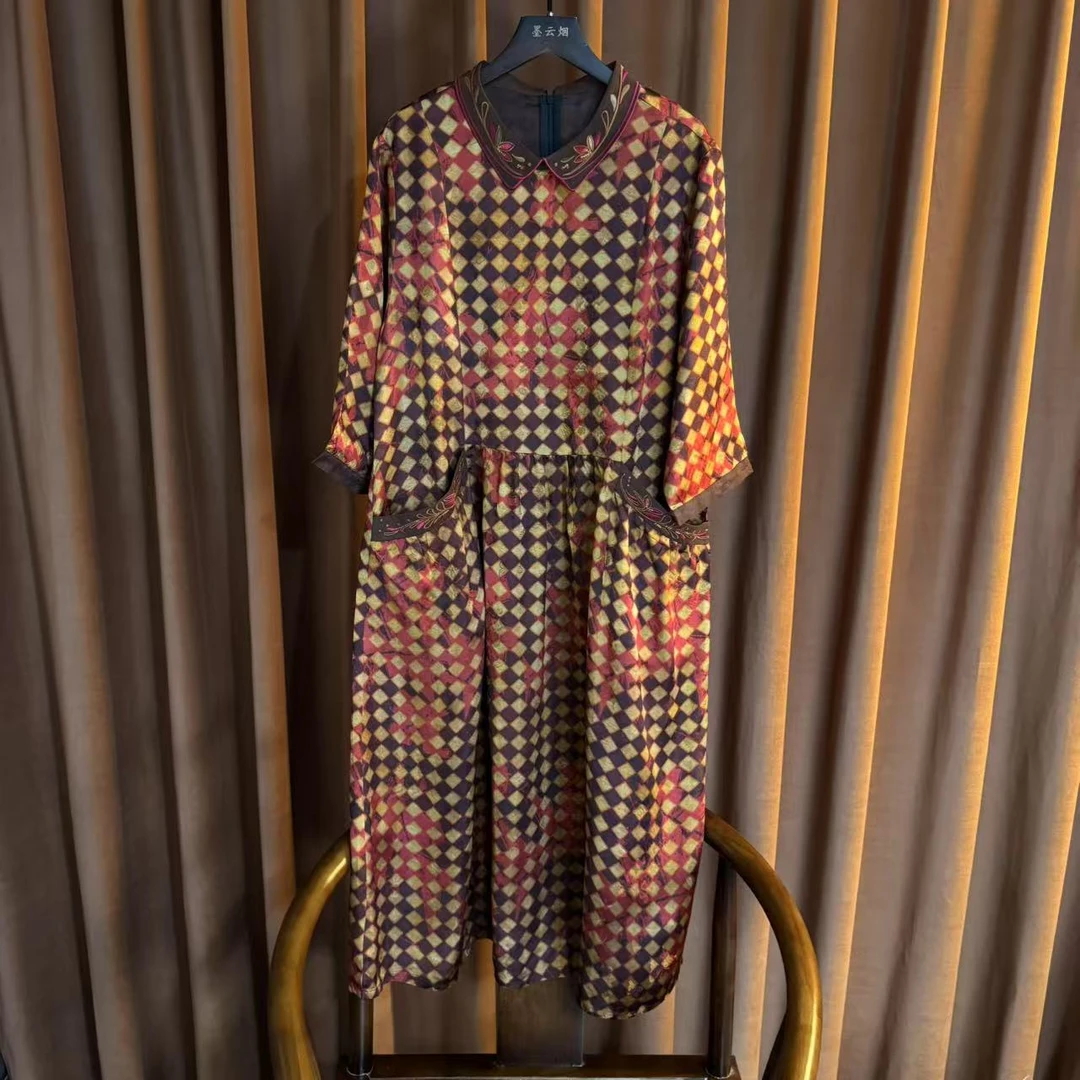 【典雅】新中式时尚国风复古气质连衣裙女装2025夏季新款长裙