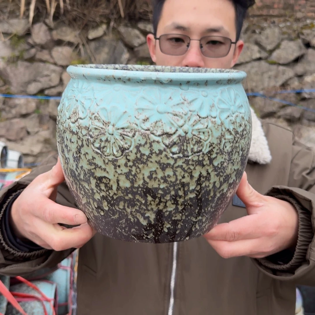 紫砂公道杯口20高18.5（一个柴烧黑色雏菊