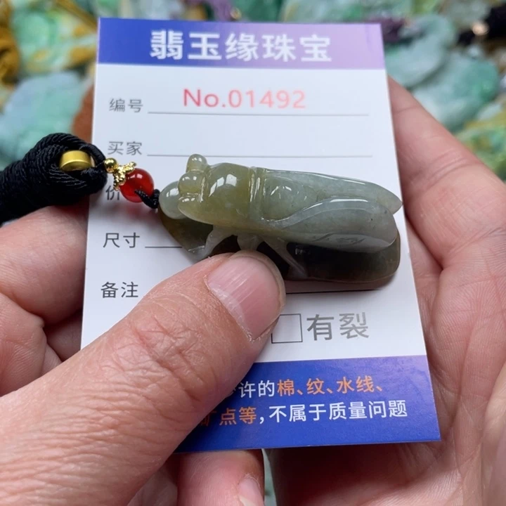 翡翠挂件未镶嵌翡翠玉缘吊坠挂件