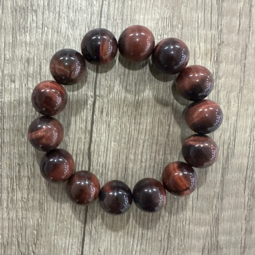 M34 红虎眼石1.4cm圆珠手串