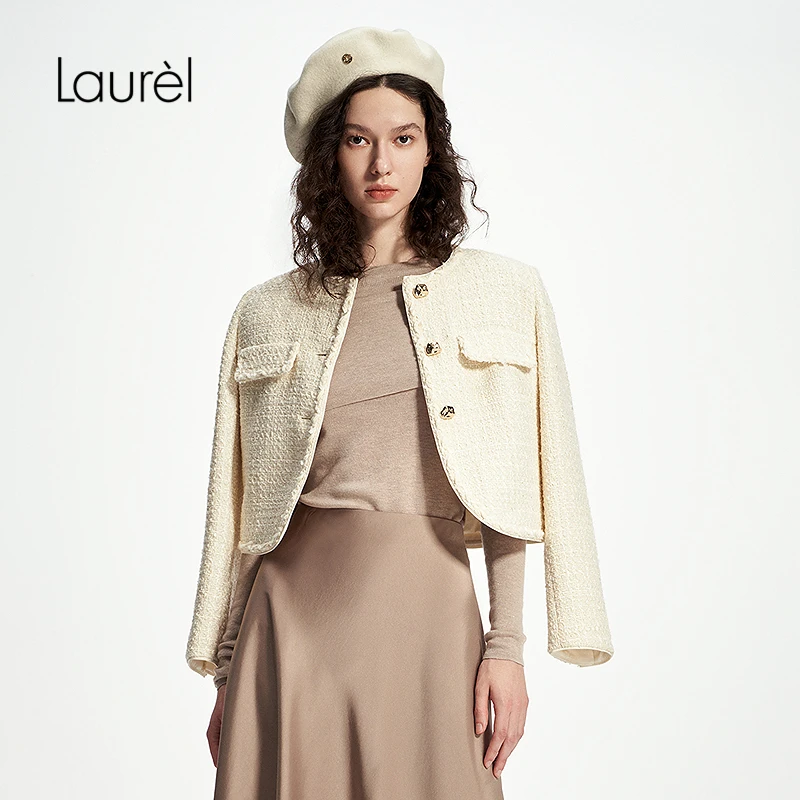 【粉丝专享】Laurel新款小香风花呢航海短款外套LWL343T05300