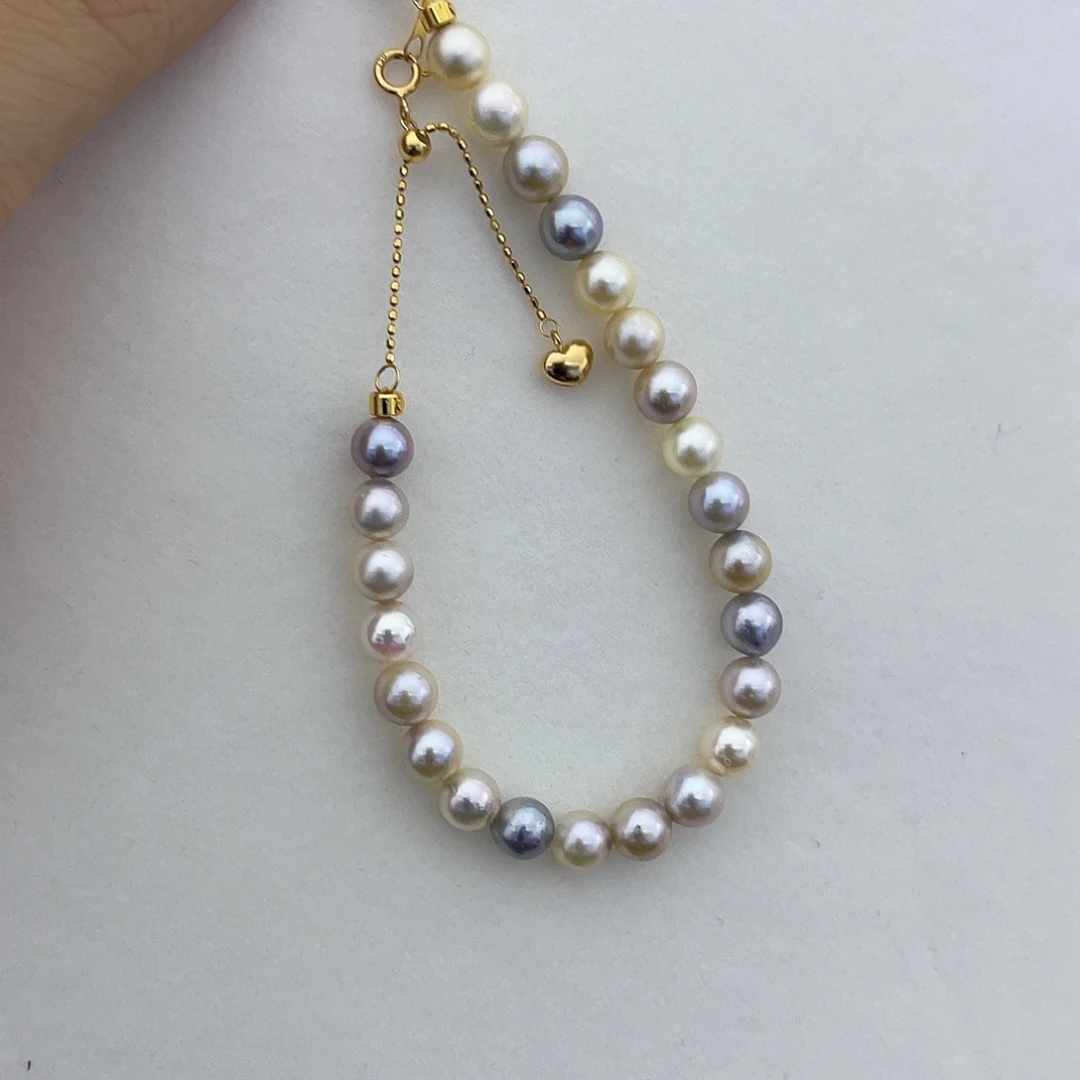 海水珍珠手绳18K金镶嵌