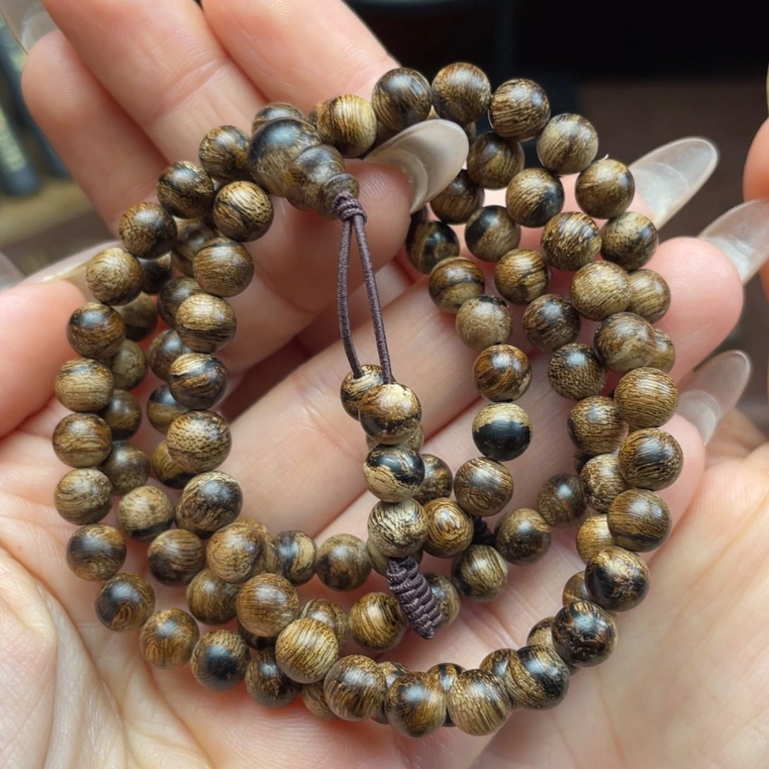 沉香手串 天然野达拉干沉香0.6多圈