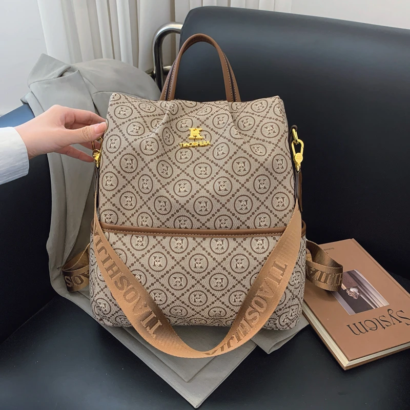 多功能三用双肩包包女2025新款时尚轻便大容量背包女士休闲旅游包