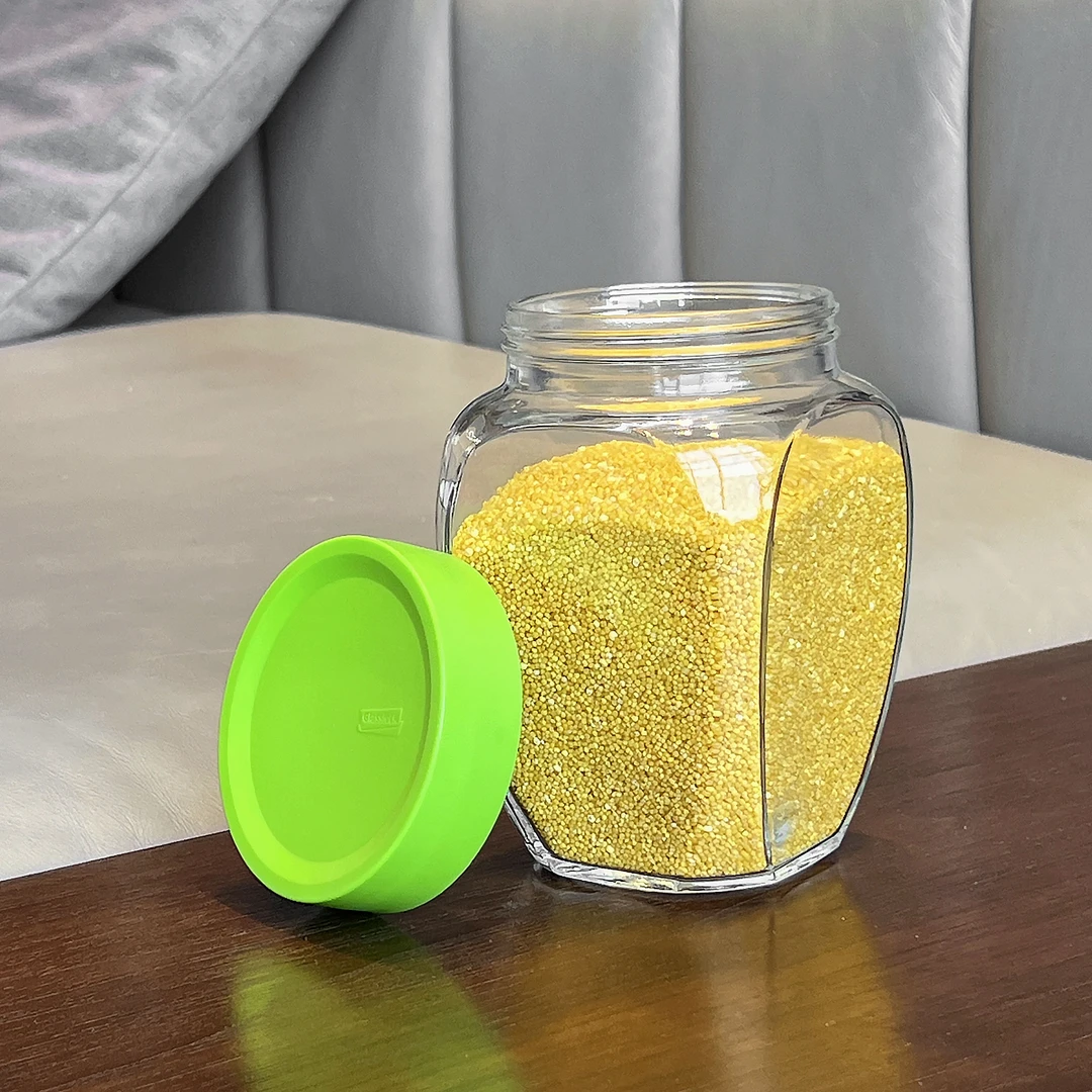 1200ml 绿盖家用食品储物罐