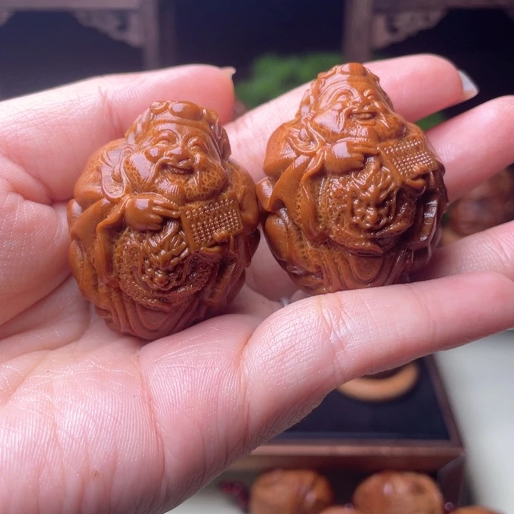 吊坠橄榄核龙财手球3.5