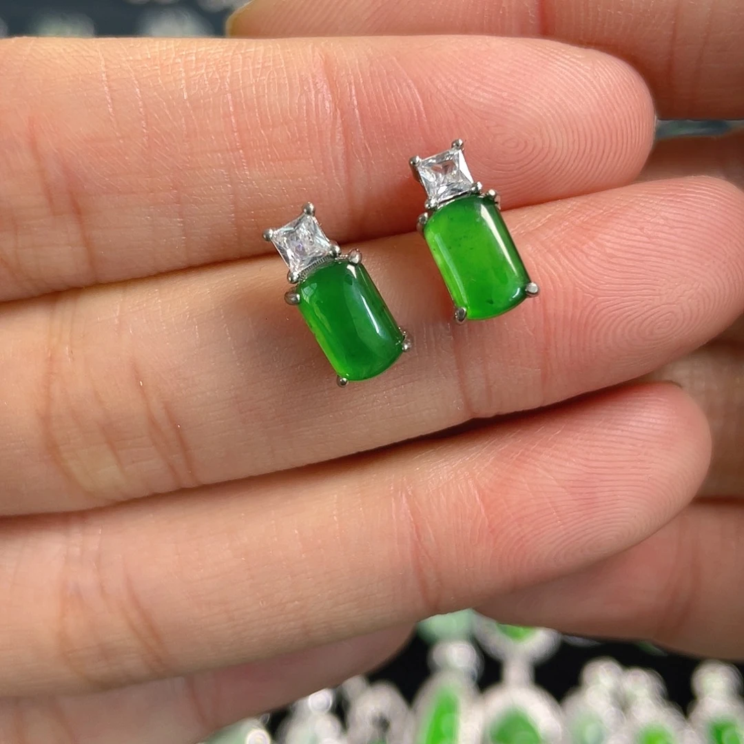 未镶嵌翡翠耳饰耳钉