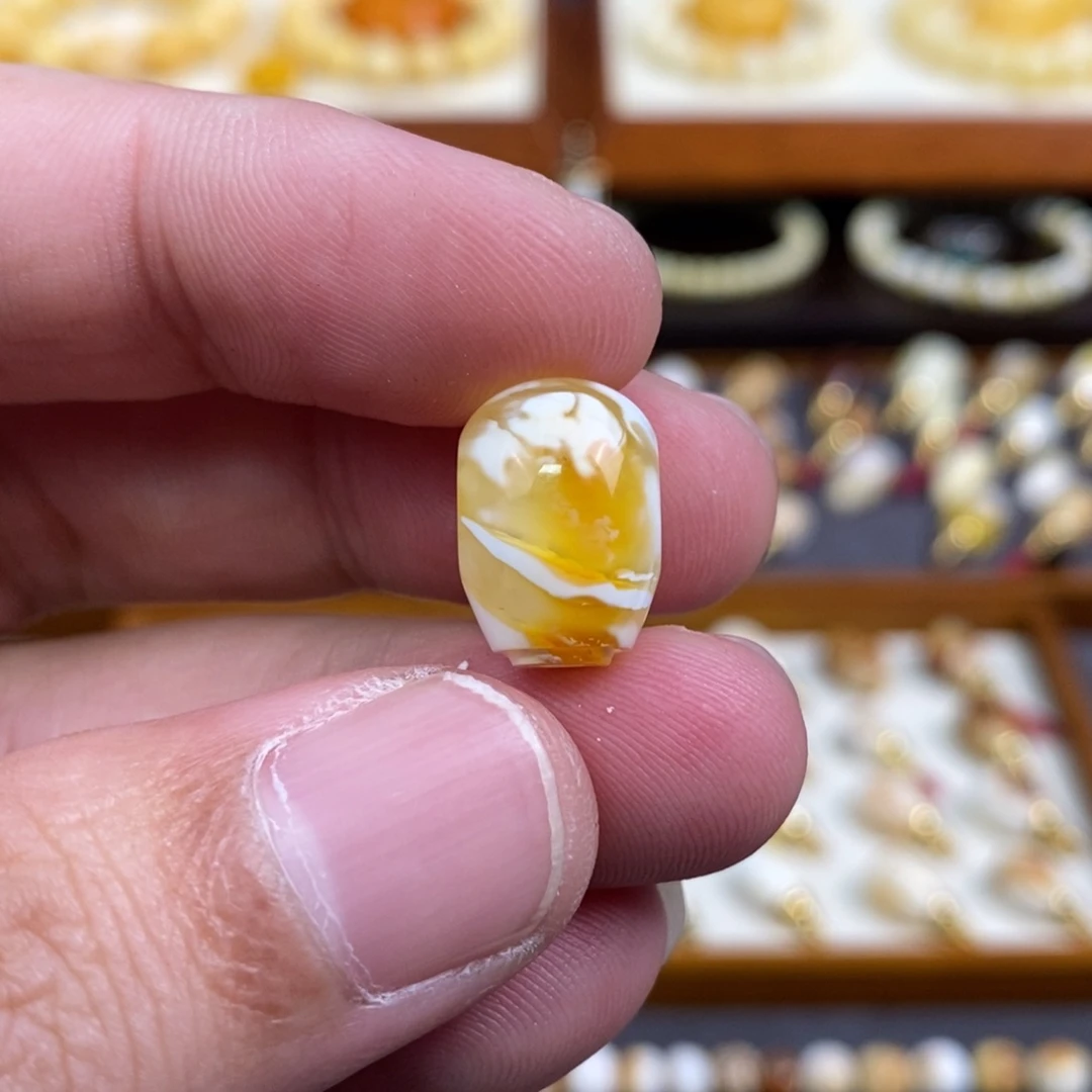 *****蜜蜡未镶嵌裸石配饰三通尺寸10.8