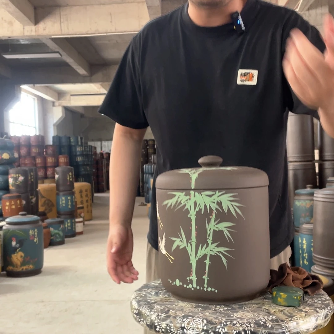 宜兴原矿紫砂茶叶罐