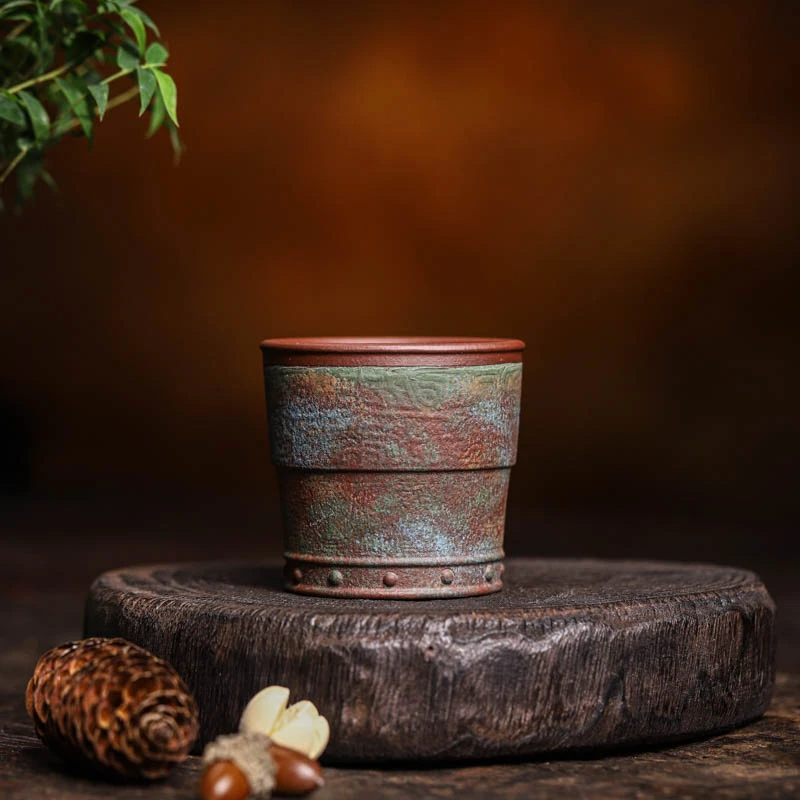丨仿生青铜紫砂杯  锈迹里的故事  仿青铜古韵全手工主人杯