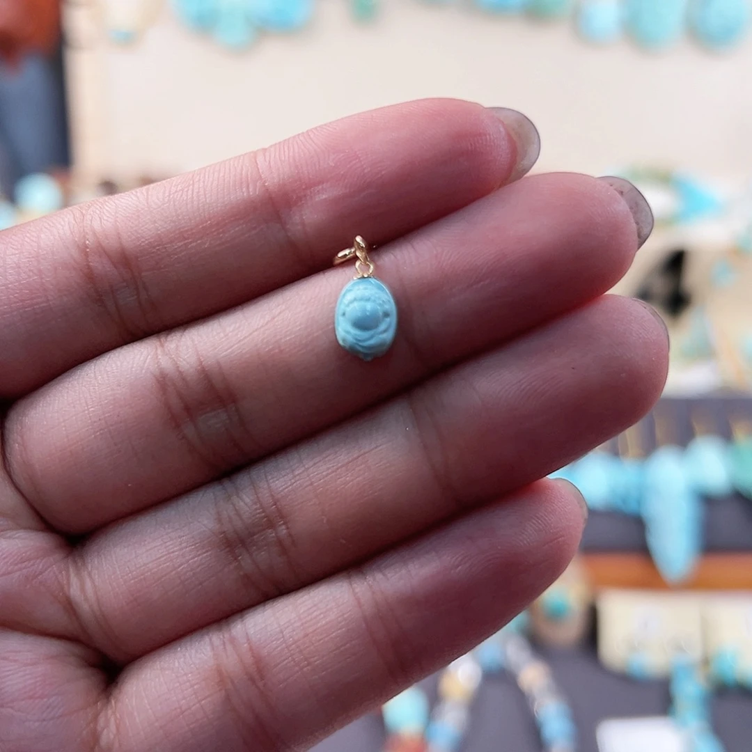 绿松石18K金镶嵌25-无相佛滴流