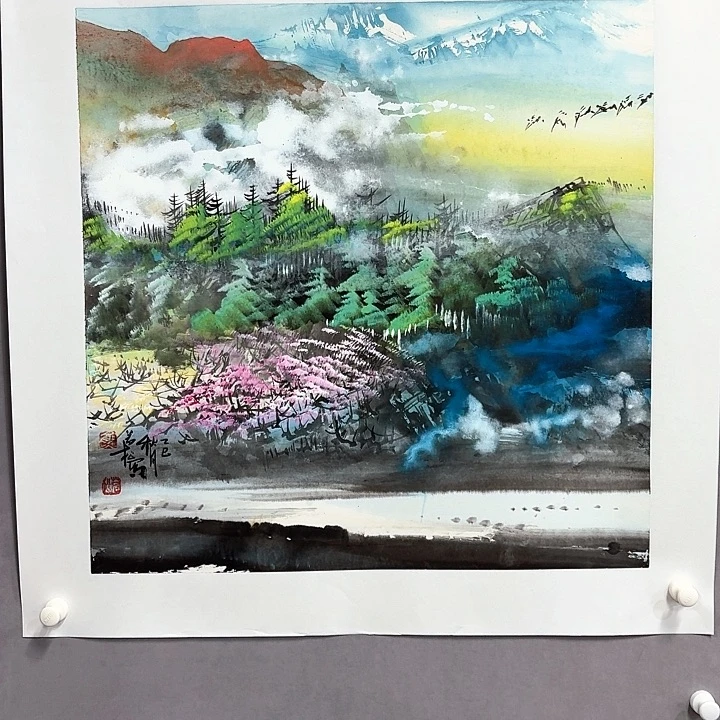 国画亲笔手绘放心去藏