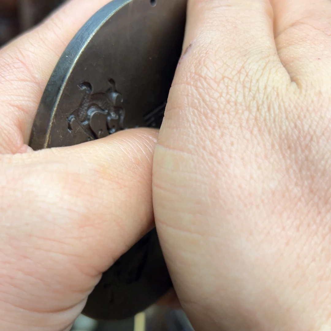 铜摆件欢迎欢迎你