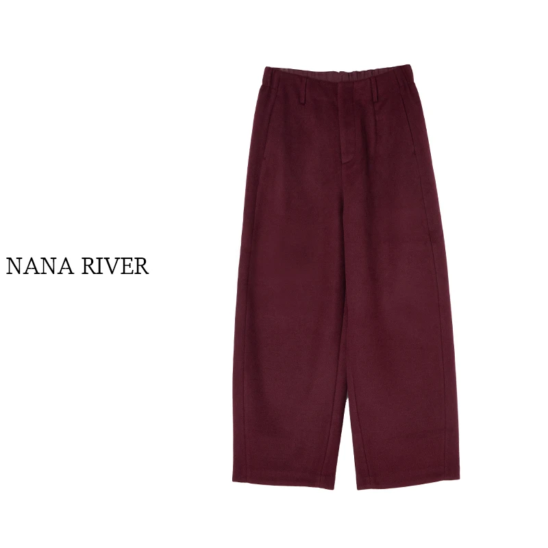 【进阶暖阳】时尚简约加厚款中高腰休闲裤百搭厚款九分裤极简风