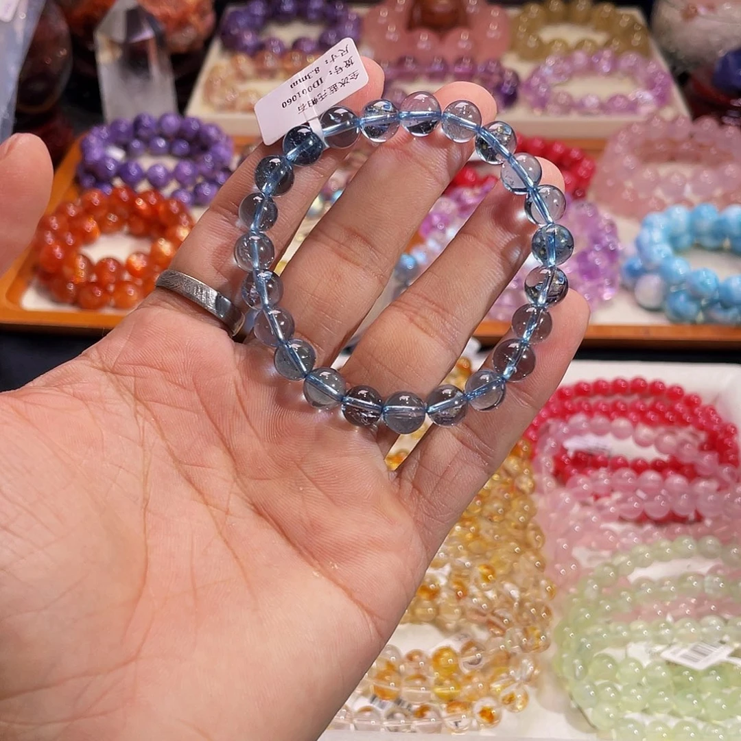 手链未镶嵌托帕石全冰蓝托帕石8.3mm