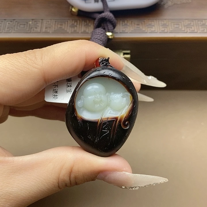 和田玉挂件未镶嵌回***鞋