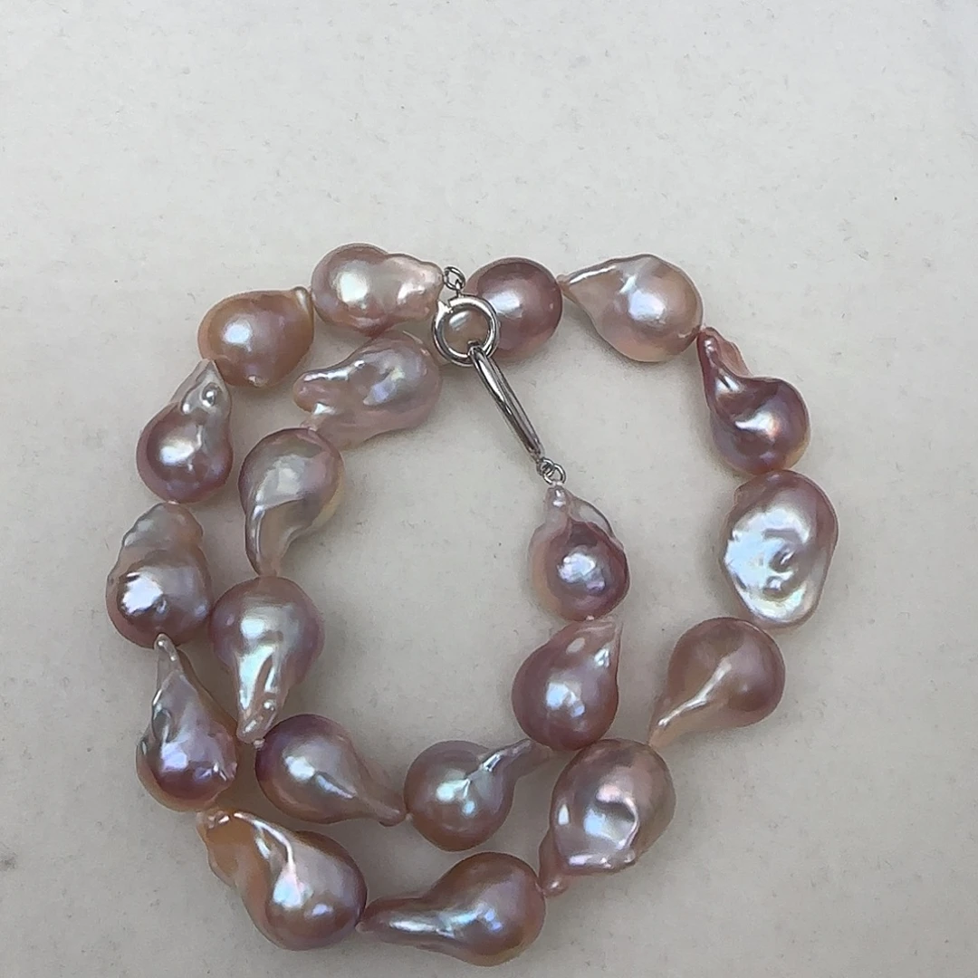 淡水珍珠项链银S925镶嵌