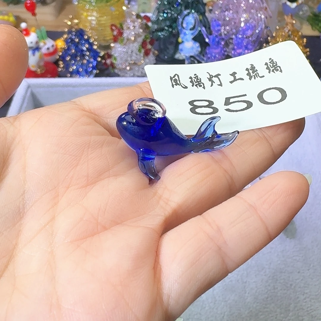 玻璃颈饰850鲸鱼吊坠