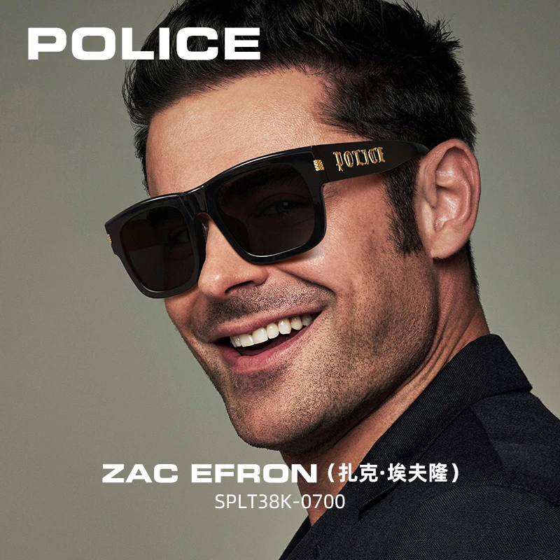 POLICE新款网红潮流时尚造型太阳镜高级感街拍男女款墨镜SPLT38K