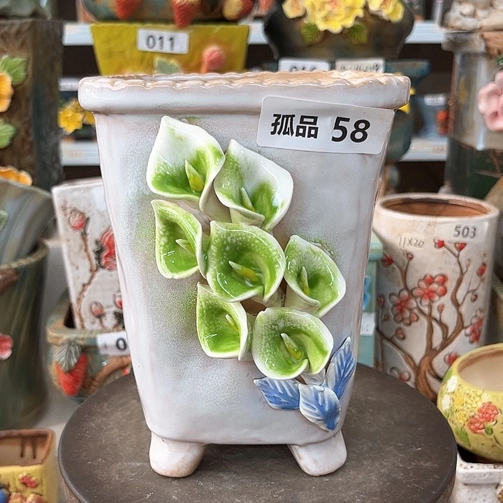 紫砂花盆粗陶材质多肉花盆
