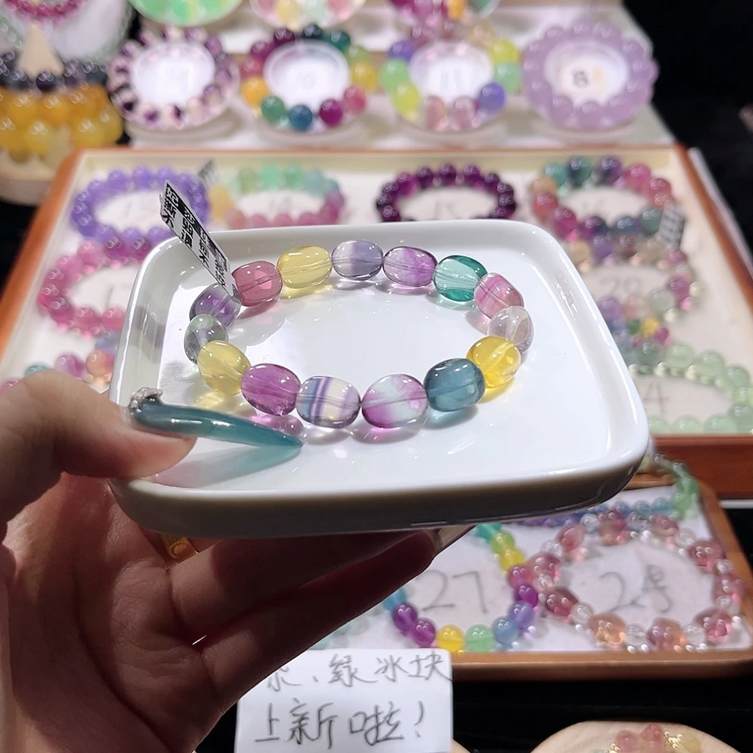 未镶嵌手链萤石糖豆