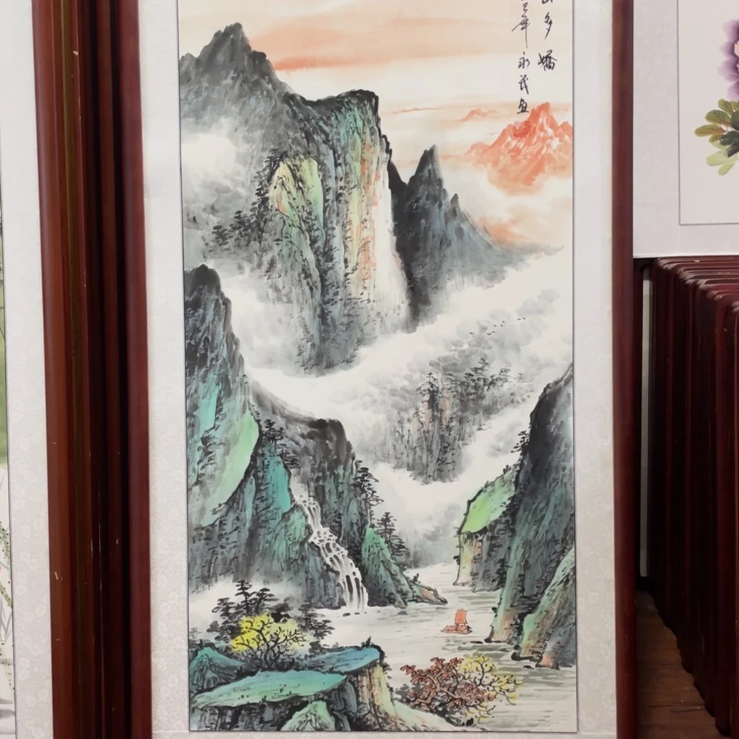 国画带框尺寸63*123厘米