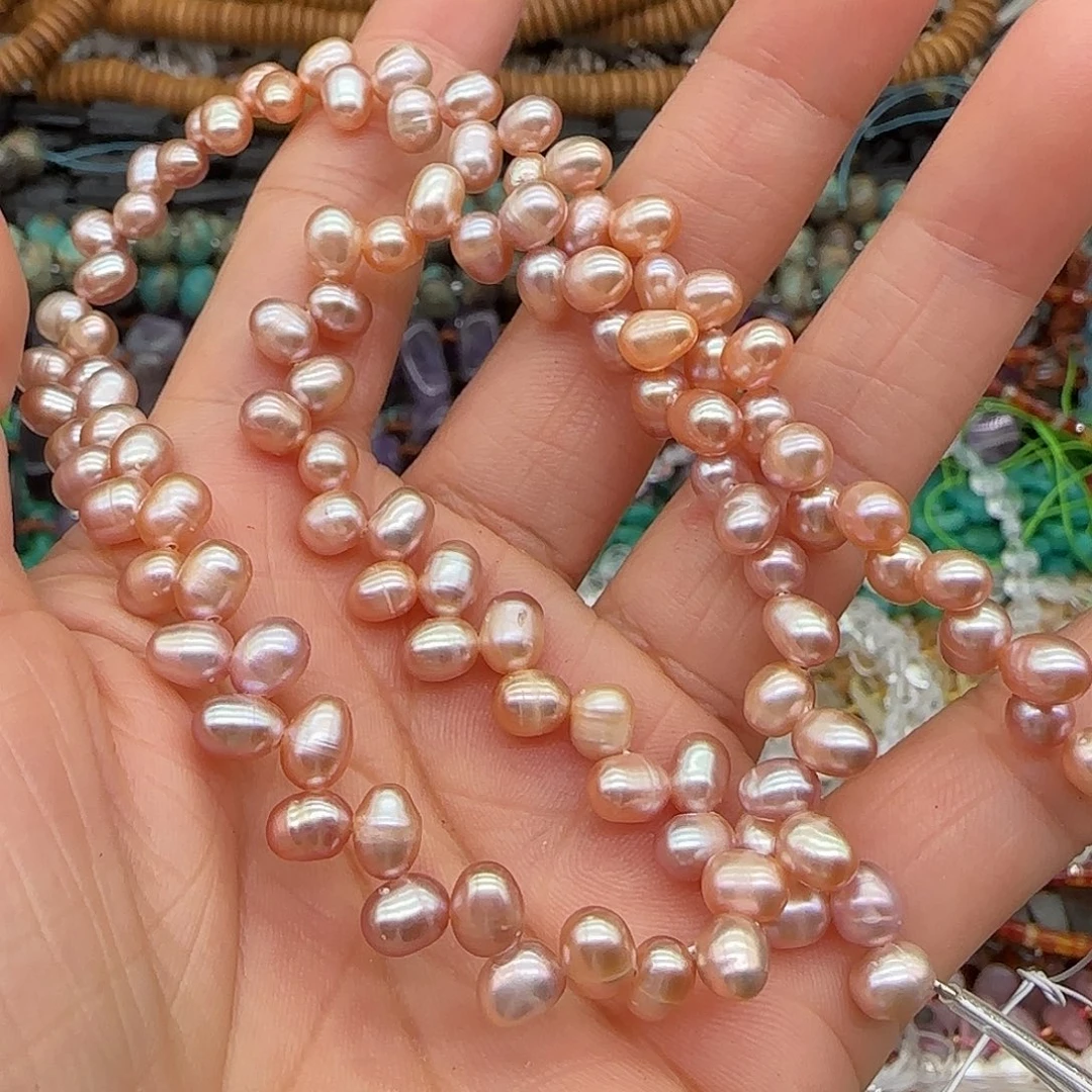 合金玛瑙/玉髓珠宝半成品珍珠麦穗拍两59发一条粉色