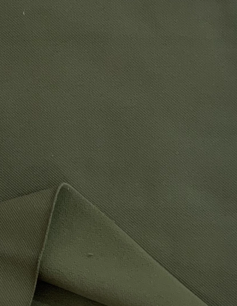 军绿色珠地加绒面料两米