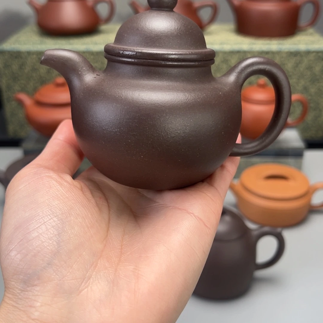 紫砂茶壶天青泥掇球150c c